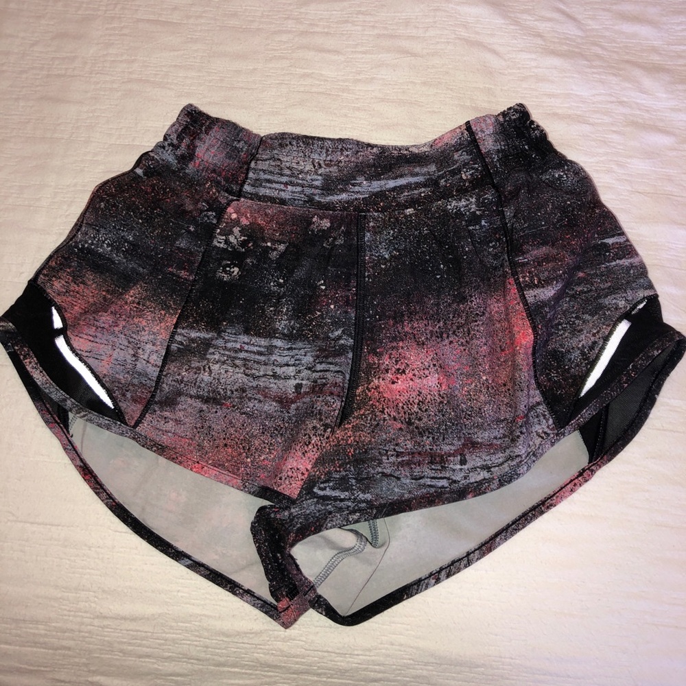 lululemon multi color hotty hot shorts